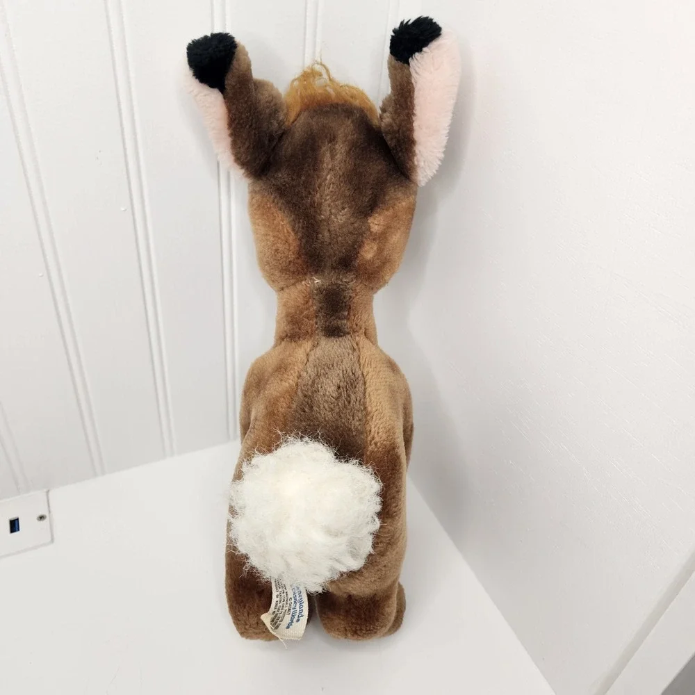 Vintage 1980s Disney World Bambi Plush Brown Soft Stuffed Animal Deer Disneyland